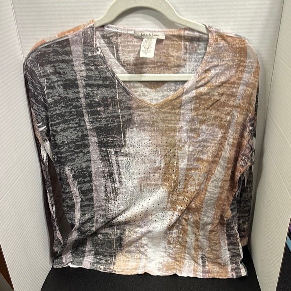Jess and Jane Women's Multicolor Top size petite large - Picture 1 of 5
